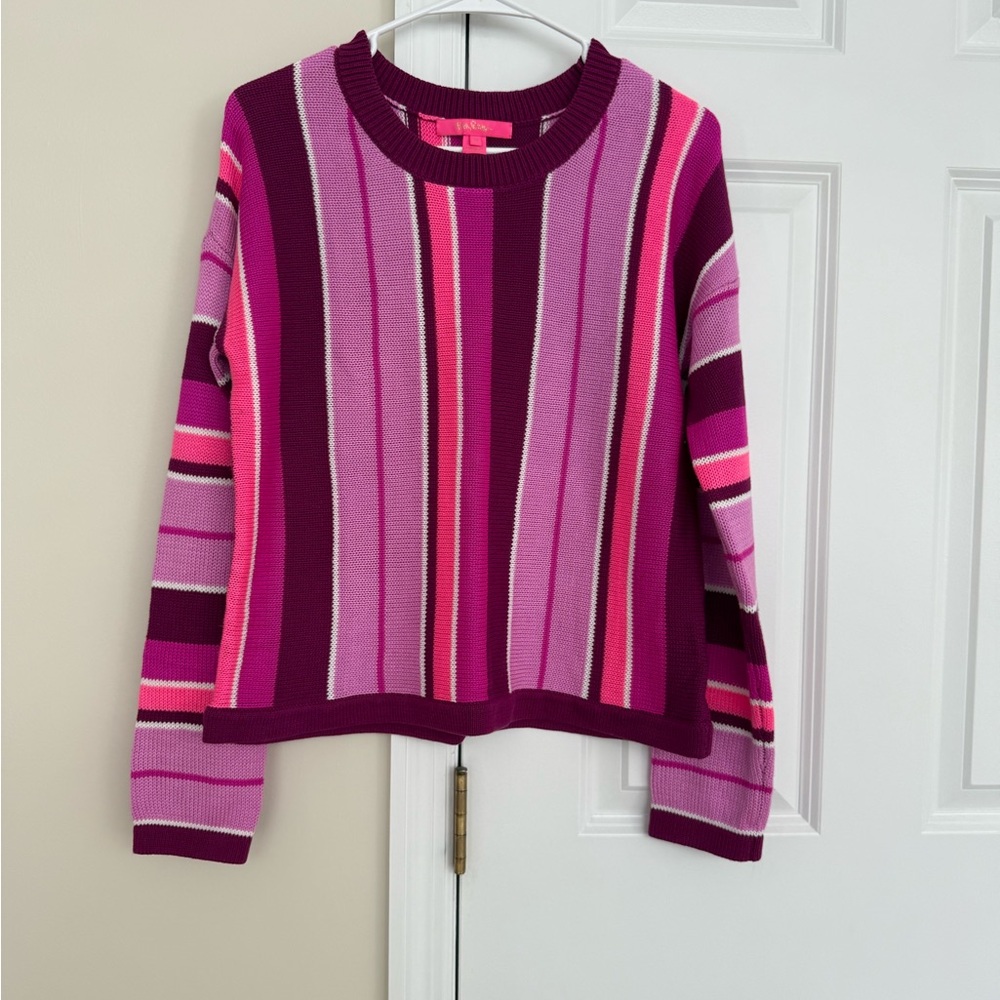 Lilly Pulitzer Pink and Purple Striped Sweater